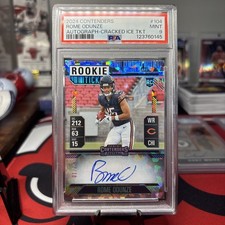 Rome Odunze PSA9 Cracked Ice Ticket 1/23 CASE HIT- 1st On Print (On Card Auto) 