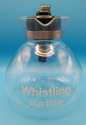Whistling Kettle 12 Cup Glass Teapot Made In Germany by Medelco/Schott Duran