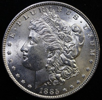 1885 Morgan Silver Dollar $1 BU Uncirculated #V42