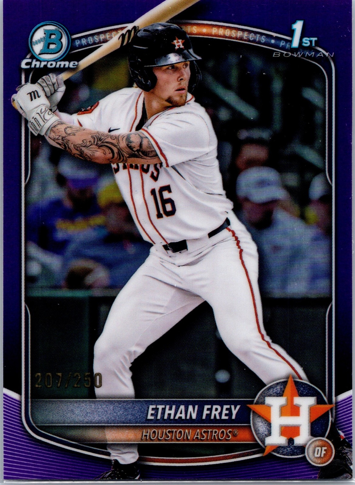2025 Bowman Draft Ethan Frey #BDC-67 Chrome Purple Refractor /250 1st Prospect