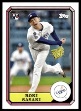 2025 Topps Archives Roki Sasaki #87BB-2 Rookie Boardwalk & Baseball RC Dodgers