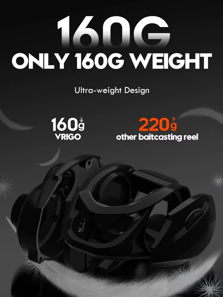 VRIGO Baitcasting Reel BFS Fishing Reel 7.2 Gear Ratio Saltwater 6+1BB 6KG Power