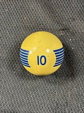 Vintage No. 10 Striped Blue White Pool Ball Billiard