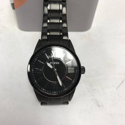FOSSIL BQ1135IE All Stainless Steel Quartz Men's Watch Sz. 6 1/4'' New Battery