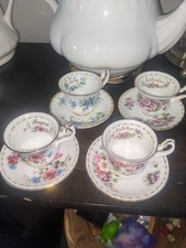 mini tea set vintage Royal Albert 4 Cups 4 Saucers