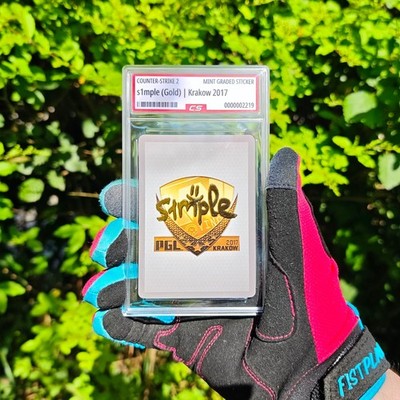 s1mple Gold Krakow 2017 Graded Card | Custom Illustration Card