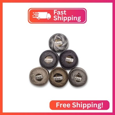 UMC STAG 6 Balls Premium Pearl Cotton Embroidery Thread Size 8 | 100% Egyptian C