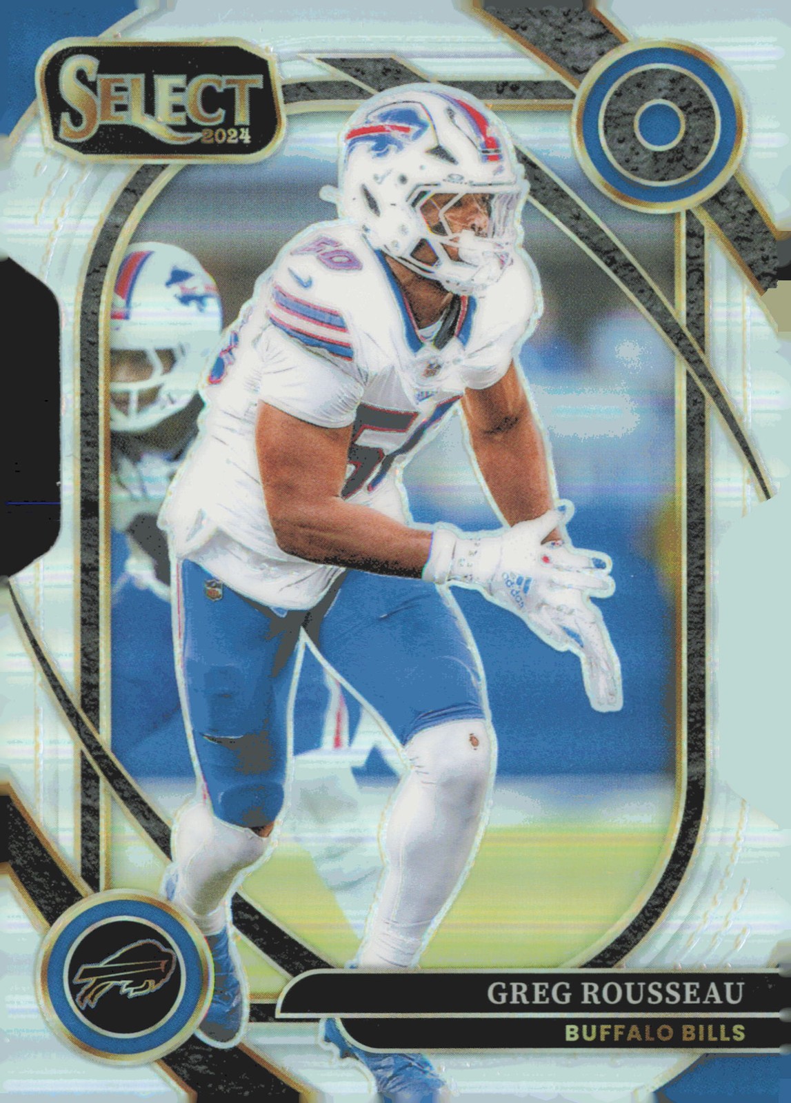 2024 Panini Select #272 Greg Rousseau Silver Prizm Die Cut