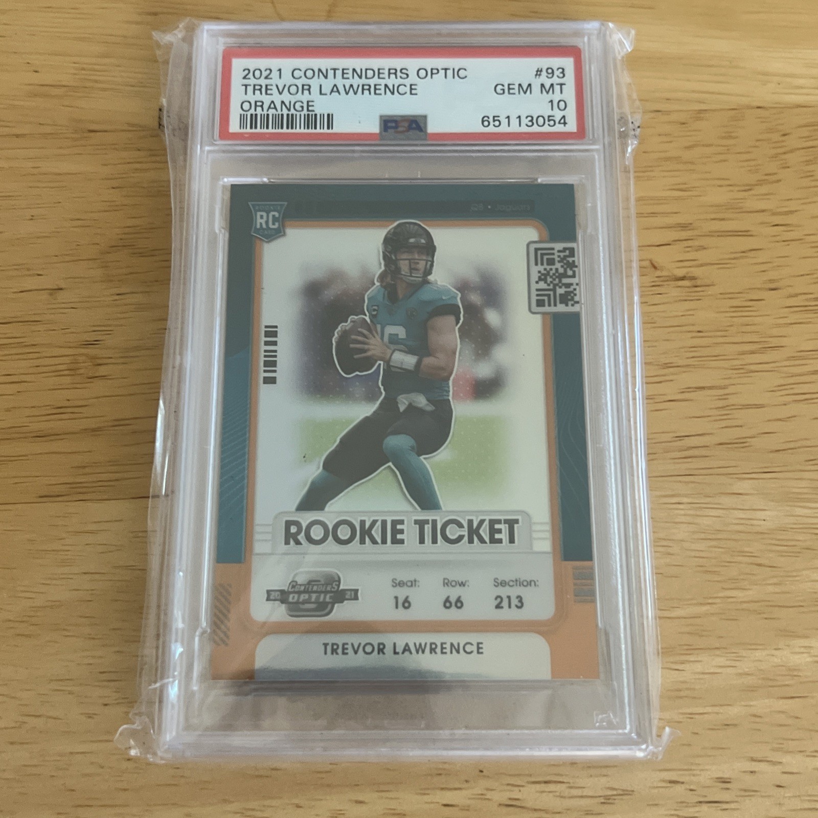 Trevor Lawrence Panini Contenders Optic #93 Orange