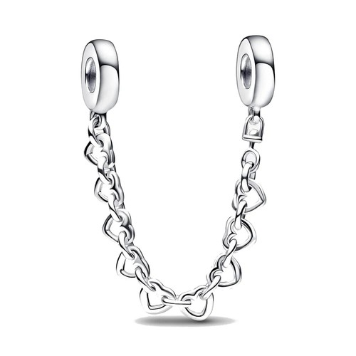 Funkelnde Sicherheitskette Charms passend 925 Original Bettelarmband Damen 925 Silber - Bild 20 von 44