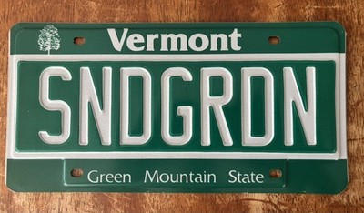 Very Rare - Soundgarden License Plate State Of Vermont - SNDGRDN 