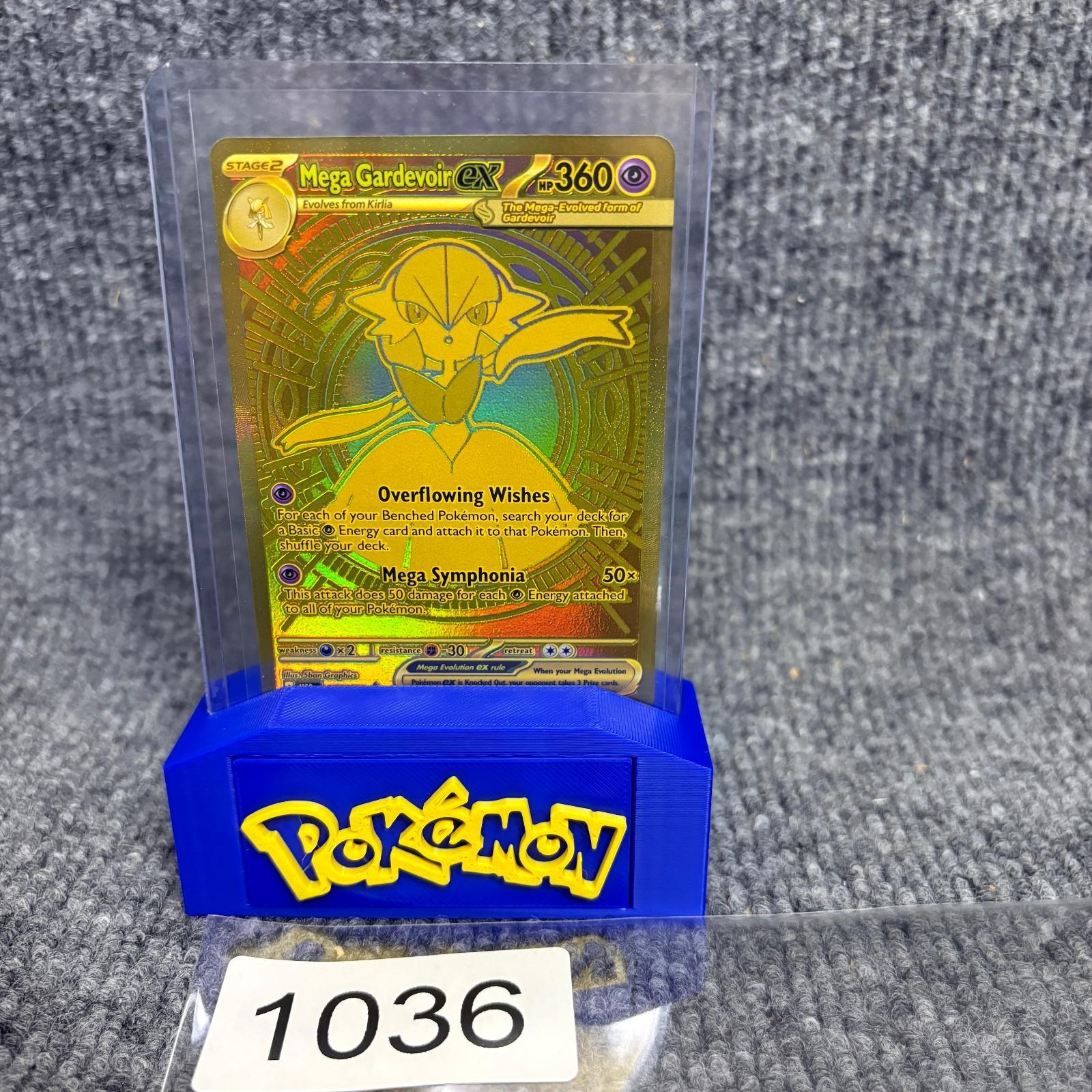 Mega Gardevoir ex 187/132 Mega Hyper Rare Mega Evolution Pokemon Holo w/ Stand