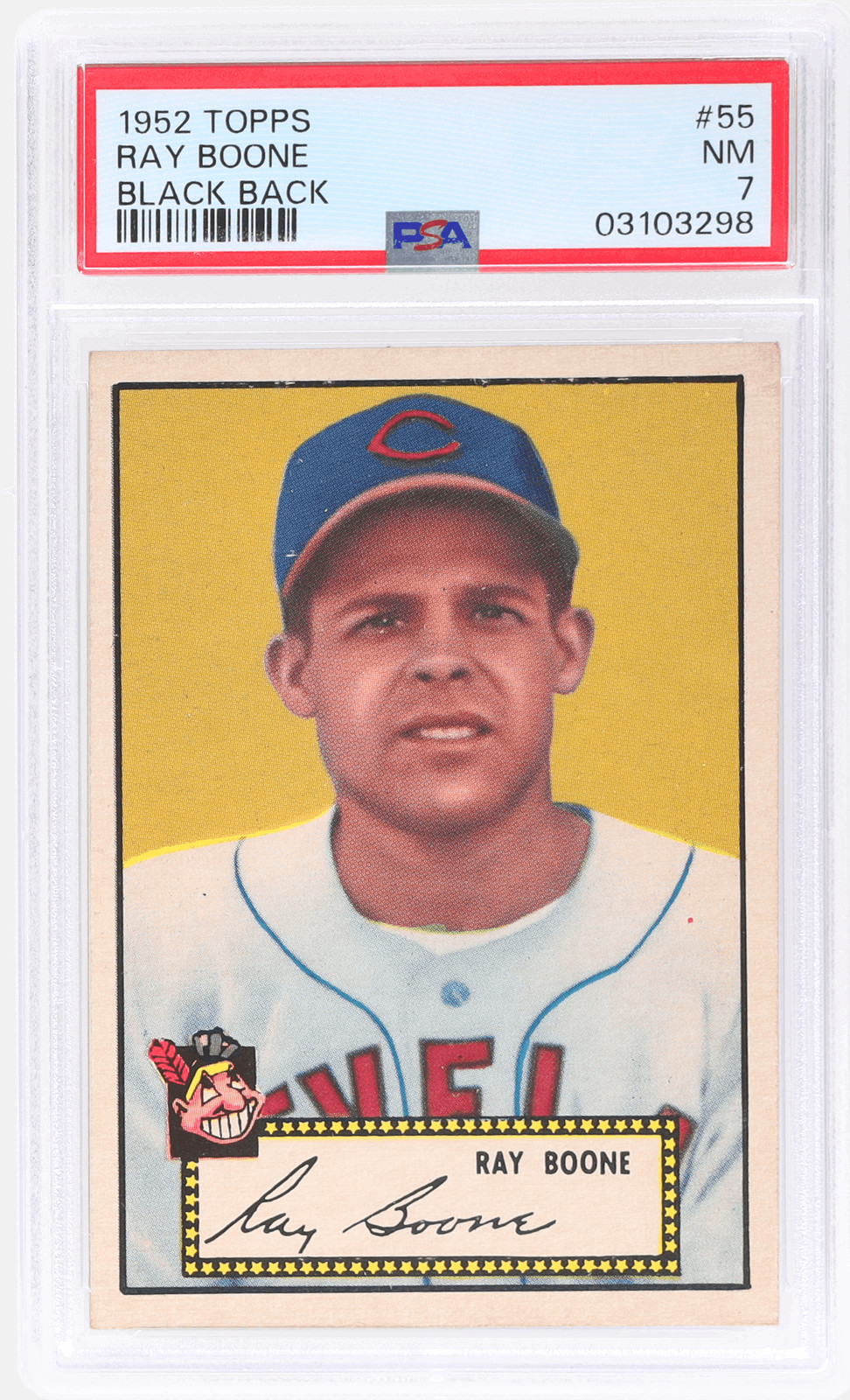 1952 Topps Ray Boone Black Back #55A PSA 7