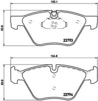 Brembo P 06 057 Bremsbelagsatz, Scheibenbremse For BMW BMW (Brilliance)