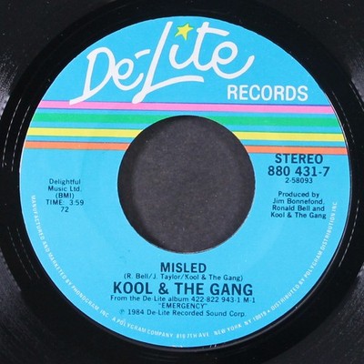 KOOL & THE GANG: misled / rollin' DE-LITE 7'' Single 45 RPM