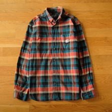 Carhartt Relaxed Fit Plaid Long Sleeve Button Up Shirt Mens Large Workwear Fall