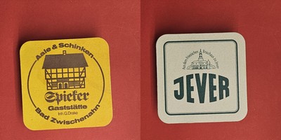 Jever - Aale&Schinken Spieker Bad Zwischenahn Brauerei Bierdeckel Bier