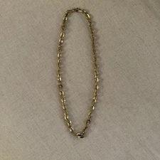 Club Monaco Large Link Gold Tone Metal Long Chain Necklace