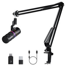 EJoy D10 PRO A USB Wireless Gaming Microphone Boom Arm Mic with Wired/Wire...