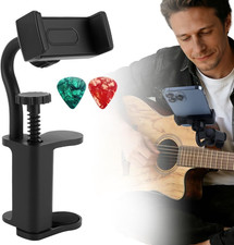 Guitar Phone Holder, 360  Rotatable Guitar Phone Mount for Video Recording  Liv
