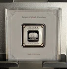 1 Oz Geiger Premium Silver Square Bar In Hard Assay Case .999 Fine