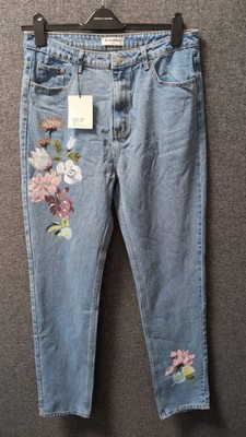 Glamourous Tall Floral Printed Jeans UK 16 LN062 OO 21
