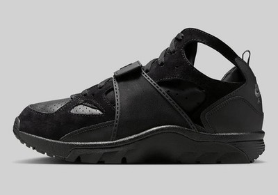 Nike Air Trainer Huarache Triple Black Retro Shoes IB0497-002 Men's Sizes NEW