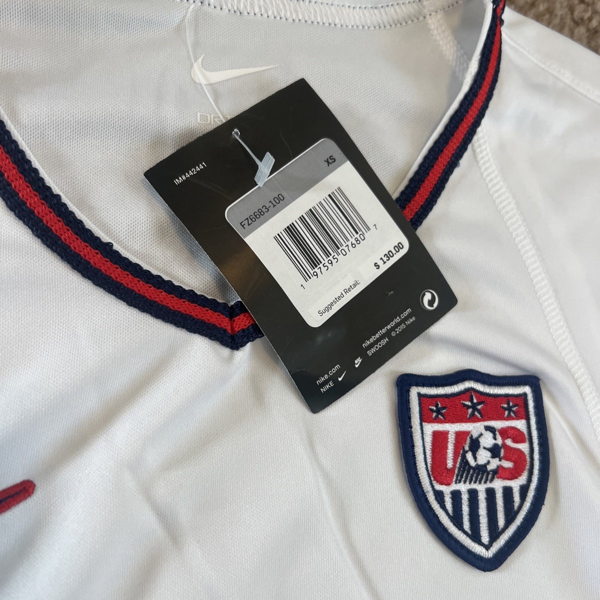 Nike USWNT 1999 Reissue Home Mia Hamm Soccer Jersey HF2884-100