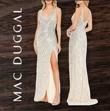 Mac Duggal Women  s Embellished Sequined A-Line Gown In The Size 6