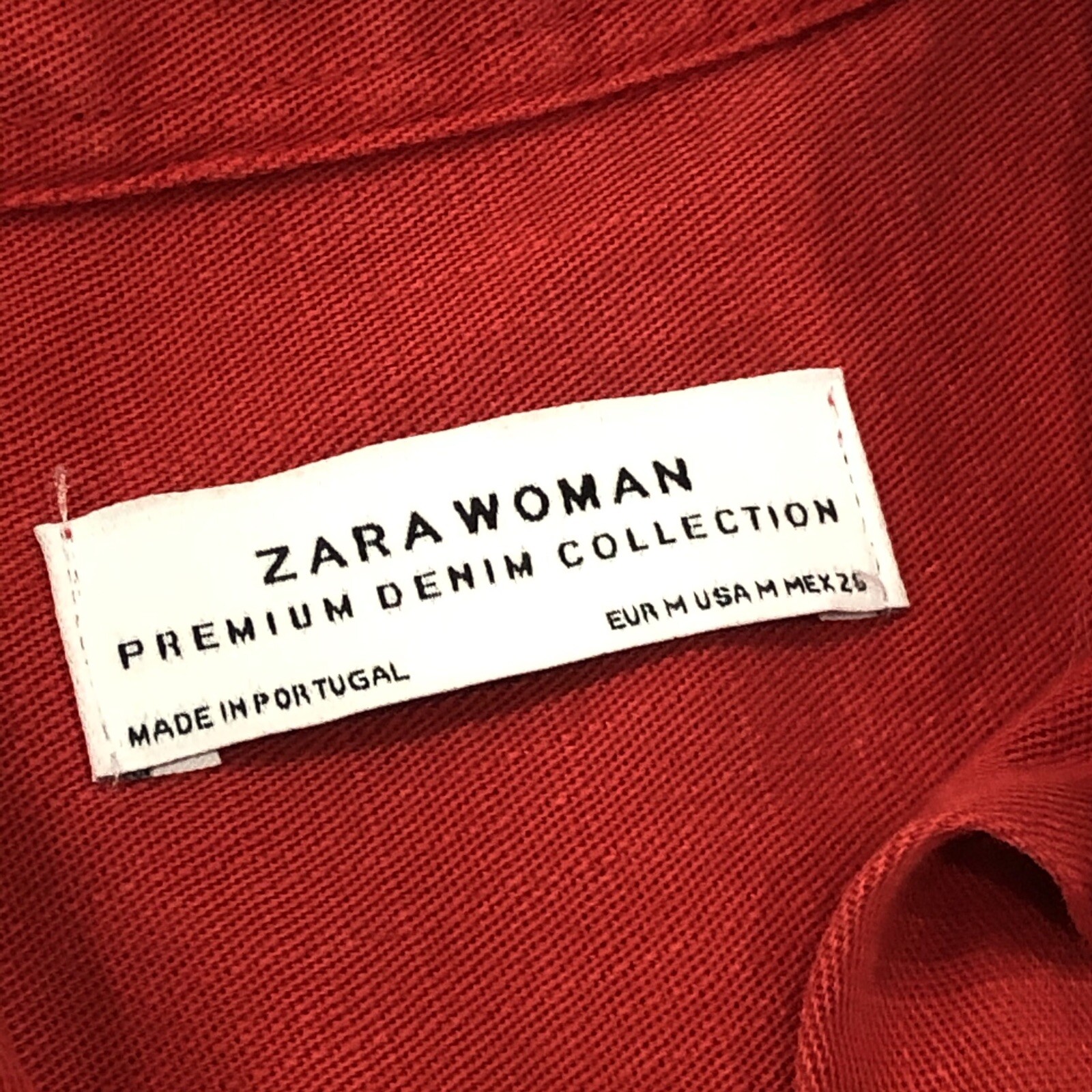 Купить ZARA WOMAN Premium Denim Collection Red Fringe Blouse на Аукцион из  Америки с доставкой в Россию, Украину, Казахстан