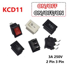 KCD11 Rocker Switch 2/3 Position Rectangular Rocker Switch 2/3Pin 250V 3A ON OFF