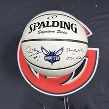 Muggsy Bogues Autographed Charlotte Hornets basketball Inscription Beckett BAS