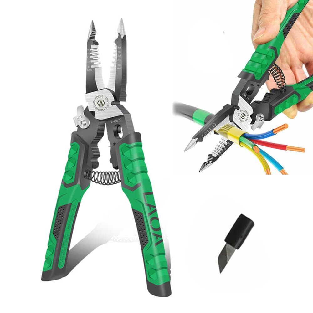 Needle Nose Pliers Electrician Pliers Wire Stripper Wire Stripper Tool,9-in-1