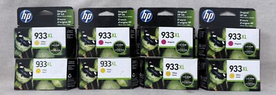 HP 933XL  Lot Of 8 Yellow Jaune Magenta (Diffrent Dates )