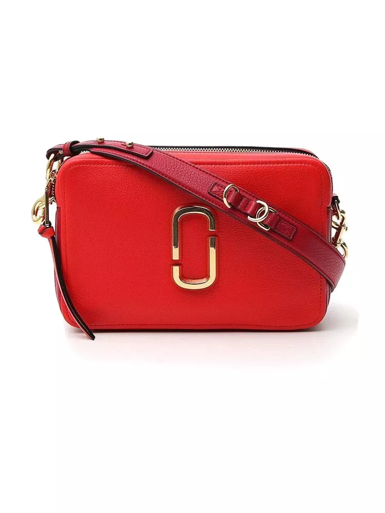 Authentic MARC JACOBS - The Softshot 21 Crossbody Bag In Bright Red Multi