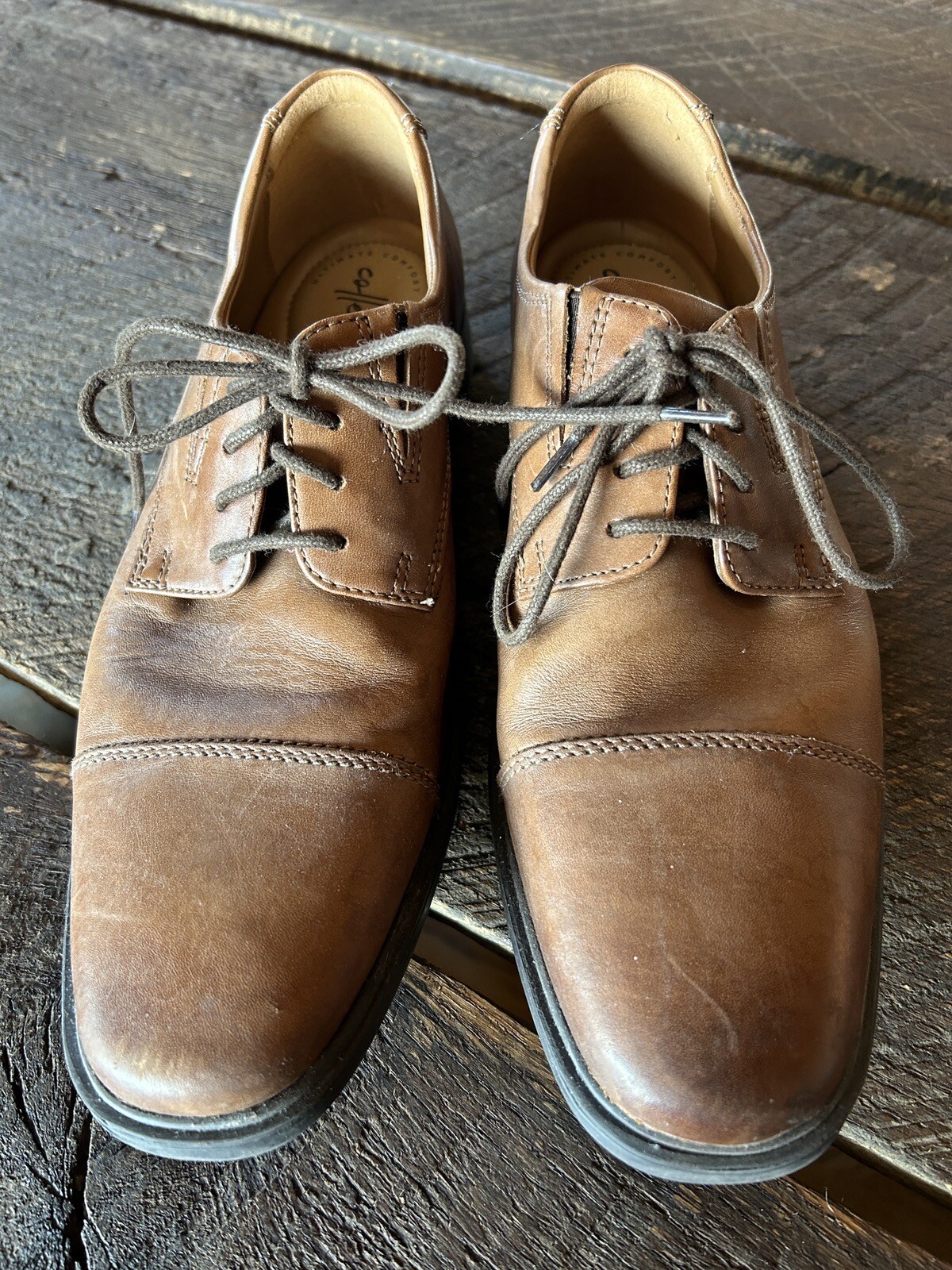 SAOLA Clarks Collection Scarpe Eleganti Uomo Oxford Pelle Marrone 15770 Taglia 8M