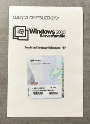MS Windows 2000 Server 5er Zusatz CAL neu deutsch
