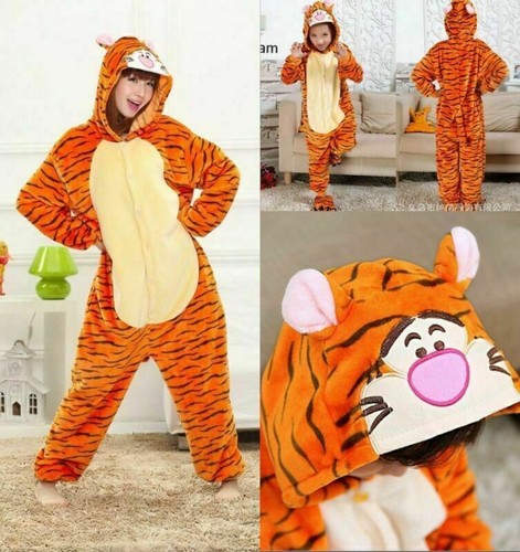 Unisex Adult Tiger Onesie22 Pajamas Kigurumi Cosplay Costume Animal Sleepwear - Picture 2 of 7