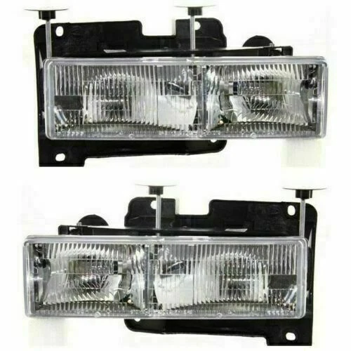 Fits 1994-1999 Chevy C1500 SUBURBAN New Front Chrome Grille Headlamp Side Lights Foto 3 de 4