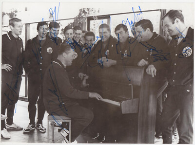 Ajax Amsterdam Autogramme 1968 Johan Cruyff Rinus Michels Bals Nuninga Swart