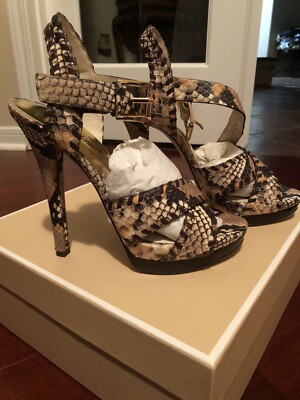 Michael Kors Jet Set Odessa Sandal Embossed Leather