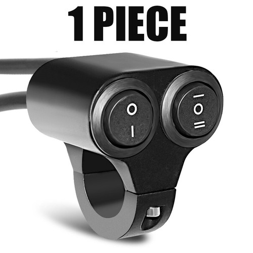 7/8" Motorcycle Handlebar Dual Button On Off Switch Headlight Fog Spot Light 12V - Picture 2 of 12