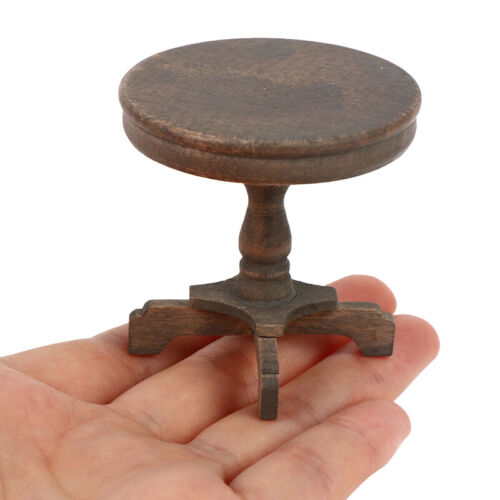 1/12 Dollhouse Miniatures Retro Wooden Round Table Model Furniture Accessor~KN - Picture 1 of 12