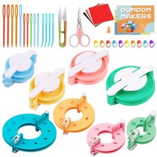 41Pcs Pom Pom Maker 8 Size Pompom Maker Tools Set with Warped Head Scissor an...