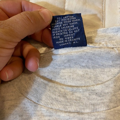 Vintage 90s Apache Helicopter Shirt Mens Medium Grey Single Stitch US Military - Picture 9 of 10