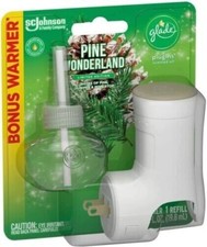 Glade Plugins Scented Oil 1 Warmer 1 Refill Pine Wonderland FREE SHIPPING