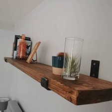 Rustic Wood Shelf Urban Reclamation Handmade Pine Solid Timber Kitchen
