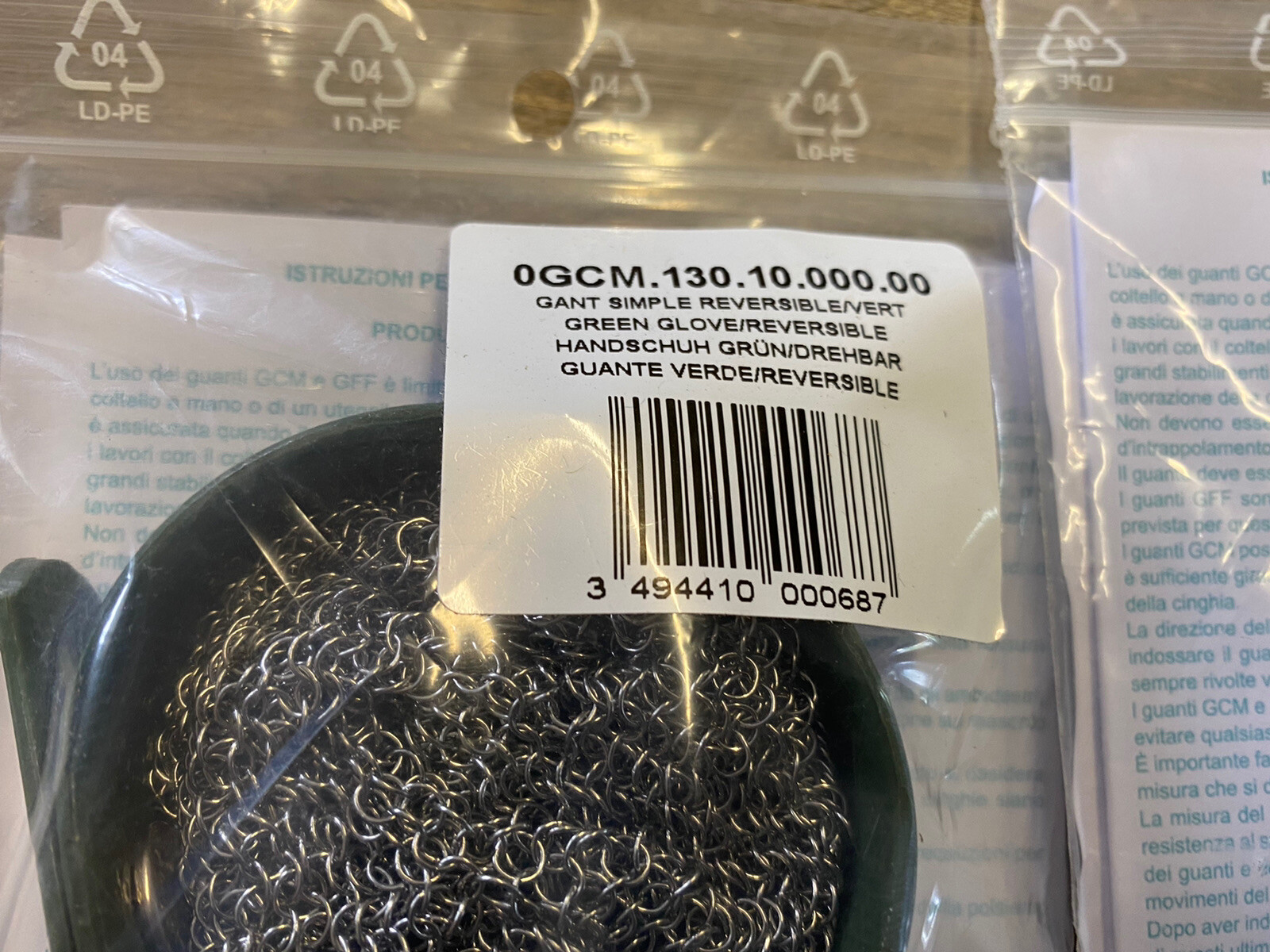 Manulatex 0GCM.130.10.000.00 Guante de red Guante de ostras Talla L