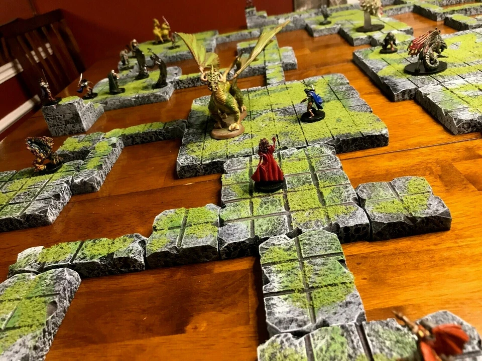 Huge Dungeon Tile Modular Set Dungeons & Dragons Pathfinder d&d terrain 28mm  - Image 2 of 4