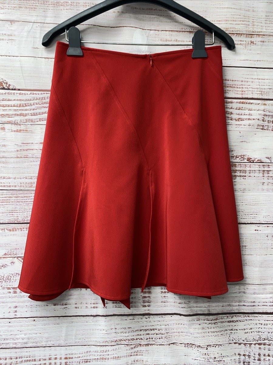 Chula Red Skirt Size 8 Split Seams WS-79 | eBay
